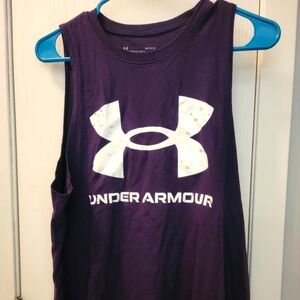 Woman's under armour purple tank.